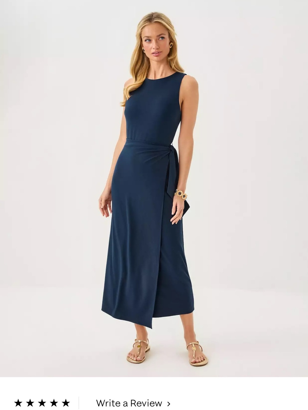 Lilly Pulitzer Navy Estela Midi Dress
